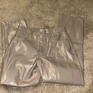New with tags faux leather Abercrombie pants